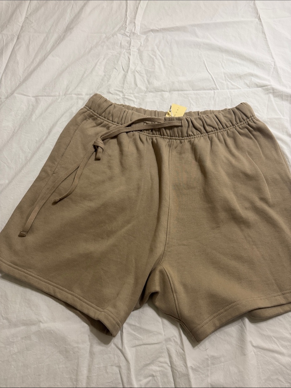 MNML Women's Drawstring Athletic Shorts - Tan